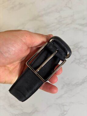 Luca Faloni navy suede belt